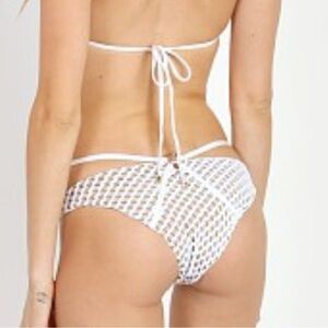 Beach Bunny CAUGHT UP, BOTTOM, WHITE/NUDE, Large